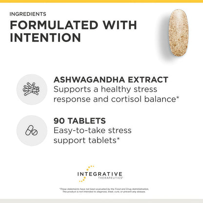 Integrative Therapeutics® Cortisol Manager® – Cortisol Supplements for Men & Women – Stress Hormone Stabilizer – Support Relaxation for Restful Sleep* - Ashwagandha, L-Theanine – 90 Tablets